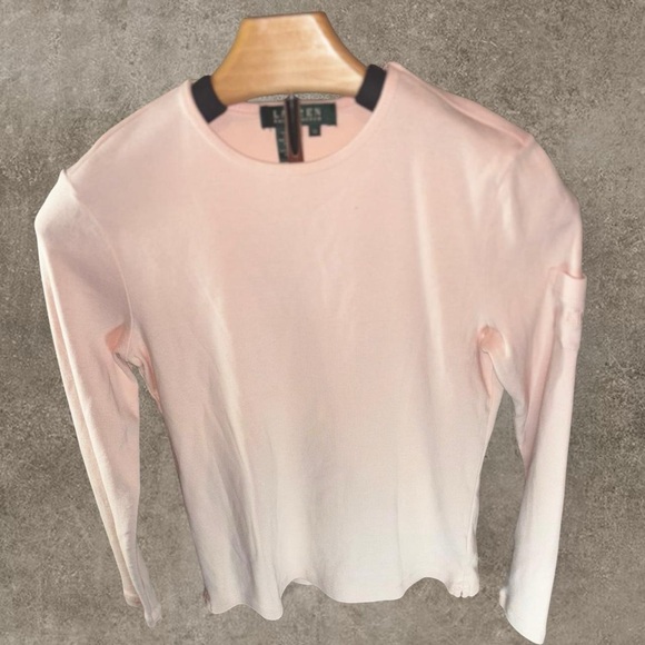 Ralph Lauren Women's Peach Long Sleeve Tee - Picture 1 of 8